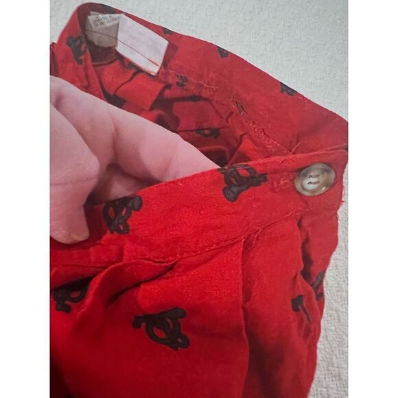 Vintage Decouve red Horse print and racing skirt side zip size 10 - Picture 10 of 12